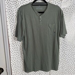 Free fly Green Henley Shirt